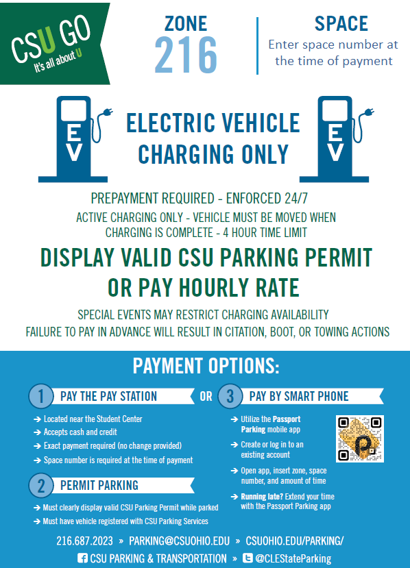Electric Vehicle Charging Cleveland State University